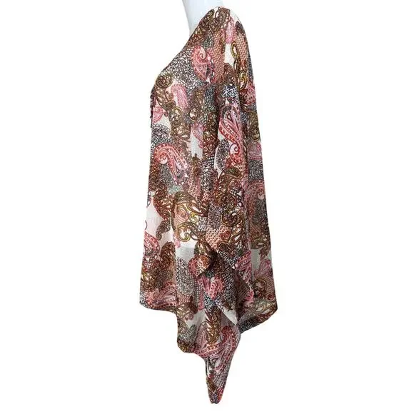 Lane Bryant Women's Top Blouse Wide Sleeves Floral Sheer Plus Sz 22/24 - Picture 7 of 12